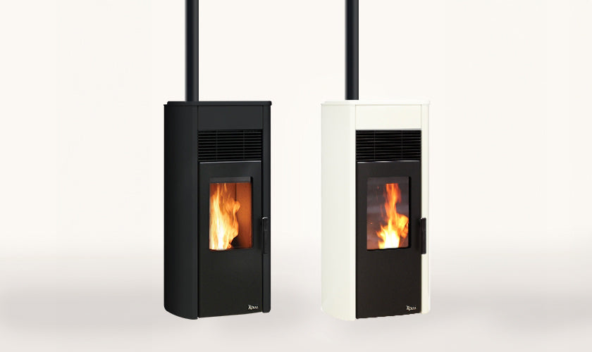 Estufas de pellets de diseño ROBERTA Salida superior