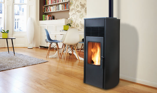 Estufas de pellets de diseño ROBERTA Salida superior